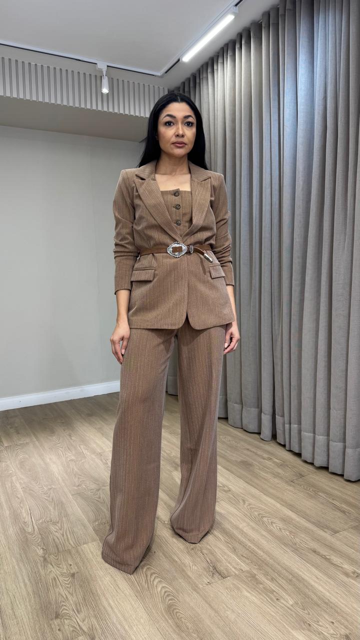 BLAZER ALFAIATADO MARROM