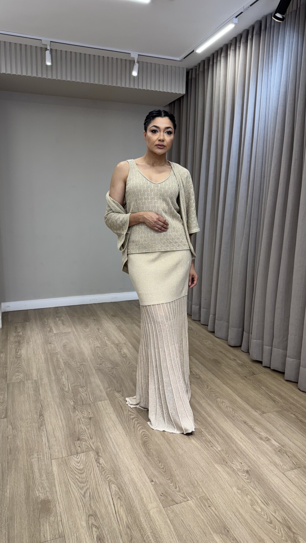 REGATA TRICO DOURADO FIO LUREX