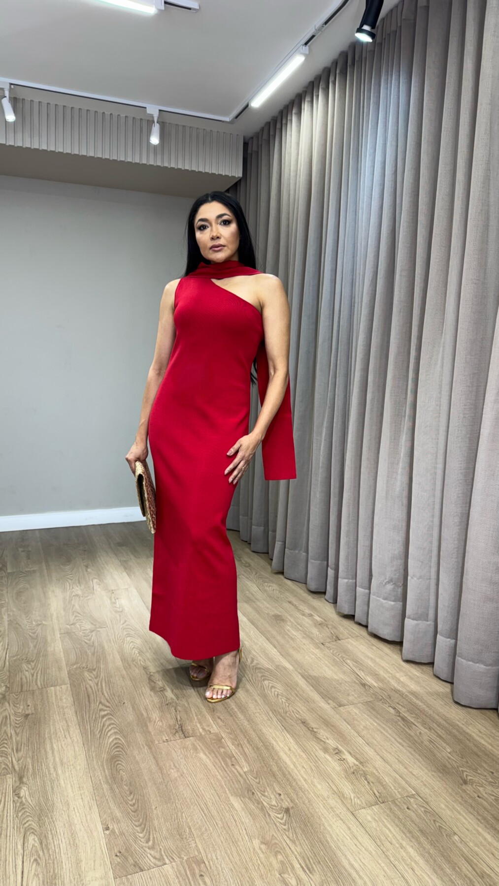 VESTIDO VERMELHO FAIXA