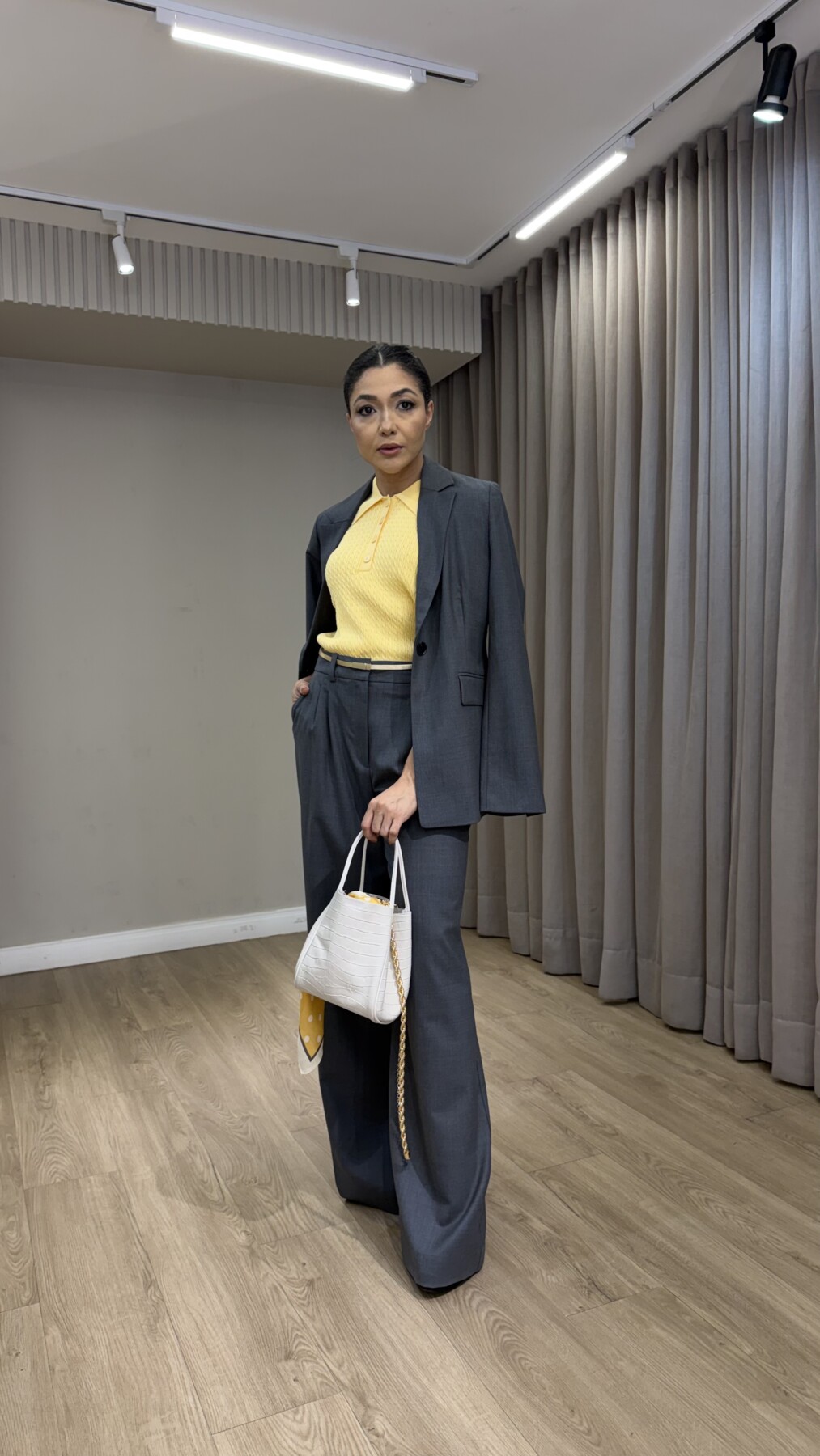 BLAZER ALFAIATADO CINZA